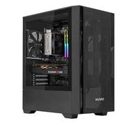 Nuwo Gigan BK200 - Caja para PC Gaming Micro-ATX Mini-ITX | Mini Torre Frontal de Malla Airflow | Cristal Templado Lateral panorámico | Ventilador de 120 mm preinstalado