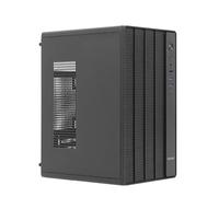 Nuwo Quartz QK400 Case PC Office Micro-ATX sin fuente de alimentación | Panel frontal de malla para flujo de aire óptimo | USB 3.0 y Type-C | Diseño compacto y silencioso para oficina y casa | Negro