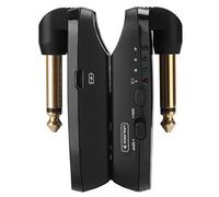 NUX B-2 Sistema de guitarra inalámbrico 2.4GHz Recargable 4 canales Receptor de transmisor de audio inalámbrico 4ms Latencia para guitarra pasiva (negro)