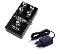 NUX - Dispositivo de efectos con pedal de distorsión y fuente de alimentación de 9 V