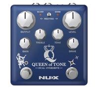 NUX NDO-6 Queen of Tone Dual Overdrive Pedal apilado con jinete y estrella de la mañana