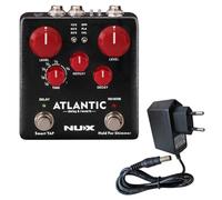 NUX NDR-5 Atlantic Delay and Reverb Pedal Dispositivo de Efectos para Guitarra + Fuente de Alimentación Keepdrum