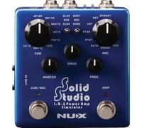Nux NSS-5 Solid Studio IR & Power Amp Simulator, Simulador de altavoz (8 simulaciones de tipo de micrófono, 3 modelos de tubo de AMP de potencia, 3 salidas, soporte de archivos IR, USB), Azul