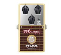 NUX Pedal de guitarra Bassguy '59, palanca de salto, simulación de salto de canal normal y brillante