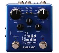NUX Solid Studio IR Power Amp Simulador IR cargador con micrófono de gabinete integrado y posiciones de micrófono y simulador de potencia Amp con 3 tubos y controles de potencia