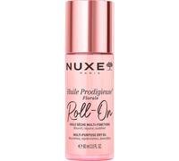 Nuxe Huile Prodigieuse Florale Roll-On - Aceite seco multiusos para rostro y cuerpo, 7 aceites botánicos, hidratante, brillo satinado, aroma floral, fórmula vegana