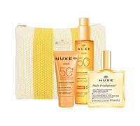 NUXE SUN ACEITE BRONCEADOR ROSTRO Y CUERPO SPF50 ESTUCHE 4 pz