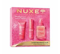 Nuxe Prodigieuse Hyalu Boost Glow Beauty Routine - Juego de regalo | Concentrado iluminador de 30 ml, gel brillante crema de 15 ml y barra de ojos de 8,5 g para piel voluminosa y radiante