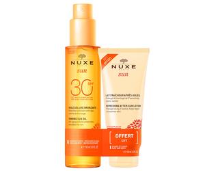NUXE Sun Aceite solar SPF 30 rostro y cuerpo + set de leche para después del sol