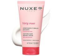 Nuxe Very Rose - Crema calmante para manos y uñas, 50 ml, nutre y suaviza las manos secas y fortalece las cutículas, con extracto de aceite de rosa, aloe vera y glicerina
