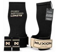 NUXION | Calleras para Crossfit de Microfibra | con y sin Magnesio | Agarre en Barras, Anillas y Kettlebells | Set con Muñequeras de Regalo | Tallas G y G+ (Salmón, G+)