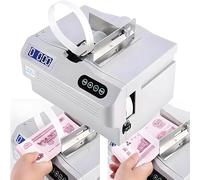 Nuxyyds Máquina Inteligente para Flejar Billetes, Herramienta para Flejar Billetes, Flejado De Fajos De Billetes para Bancos, Máquina Automática De Encuadernación Cruzada Pequeña con Cinta De Papel