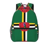 NUYFVG Banderas de la Commonwealth de Dominica para senderismo, mochilas de moda para la escuela, mochilas ligeras e informales para portátiles, todas resistentes al agua., Como se muestra en la