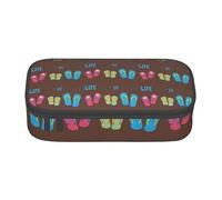 NUYFVG Flip Flops - Estuche para lápices de caligrafía y zapatos de playa, 21 x 5 x 9,4 cm, bolsa de almacenamiento multifuncional para estudiantes