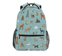 NUYFVG Funny Pets - Mochila escolar con diseño de perro y cachorro, mochila de viaje para estudiantes, niños y niñas, Como se muestra en la imagen, Talla única