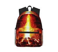 NUYFVG Hermosa mochila escolar informal con estampado de polilla para laptop, impermeable, elegante, para niños y niñas, Volcano, Talla única
