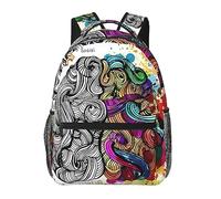 NUYFVG Lovely husky - Mochila de viaje informal ligera para deportes al aire libre, trabajo, viajes, laptop, Cerebro izquierdo y derecho, Talla única
