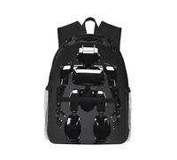 NUYFVG Mochila de viaje casual con estampado de robot negro, mochila de viaje para todos, unisex con doble hombro, Como se muestra en la imagen, Talla única