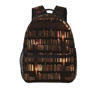 NUYFVG Mochila de viaje con estampado de mapa de barco, mochila de viaje escolar, regalo de regreso a clases, bolsa de viaje casual para hombres y mujeres, Biblioteca de la sala de libros, Talla única