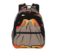 NUYFVG Mochila informal con estampado de cebra, bolsas de viaje, mochila ligera para deportes al aire libre, trabajo, viajes, laptop, Volcano, Talla única