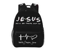 NUYFVG Mochilas cristianas con cruz de Jesús para laptop, bolsa para computadora, senderismo, viajes, mochila para mujeres y hombres, Jesús-11, Talla única