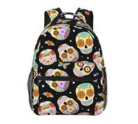 NUYFVG The Sea Witch - Mochila casual inspirada en la bruja del mar, mochila ligera para deportes al aire libre, trabajo, viajes, laptop, Sugar Skulls Butterfly, Talla única