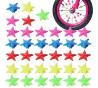 Nuyhadds Abalorio para radios de bicicleta, con forma de estrella | Accesorios para ruedas de radios de bicicleta para mujeres, hombres, niños, ciclistas, al aire libre, ciclismo de carretera
