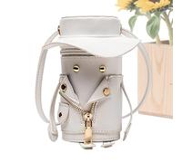 Nuyhadds Bolso de mano pequeño y bonito, bolso de piel sintética de lujo, para viajes, deportes, camping, noche, boda, , graduación, novia, compromiso, White, Refer to description