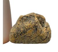 Nuyhadds Caja de llaves de piedra, piedra falsa con llave exterior - Caja de almacenamiento creativa piedra clave simulada | La novedad parece una verdadera piedra ornamental, cubierta de llave de