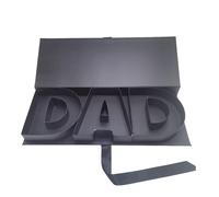 Nuyhadds Caja vacía para papá, cajas de flores para el día del padre, caja de papá en forma de letra para chocolate, caja decorativa de chocolate para papá, caja de dulces rellenable con carta de papá