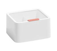 Nuyhadds Contenedor de de algodón de doble capa para lápiz labial | Organizador de bolas e hisopos de algodón para apartamento, hotel, tocador, dormitorio, baño, dormitorio, viaje, encimera