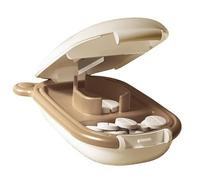 Nuyhadds Cortador de píldoras, separador de píldoras - Cortador de tabletas multifuncional | Cortador de píldoras de viaje para píldoras pequeñas o grandes, separador de píldoras con dispensador