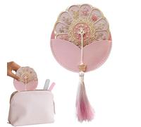 Nuyhadds Espejo De Maquillaje Portátil - Accesorios de Maquillaje con Diseño Floral - Espejo Compacto de Viaje - para Mujeres Viajeras Estudiantes Novias Profesionales Eventos Diurnos Y Nocturnos