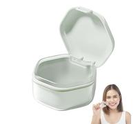 Nuyhadds Estuche para prótesis, recipiente para prótesis - baño de prótesis a prueba de fugas, recipiente portátil para dientes artificiales, estuche de limpieza de prótesis impermeable para el hogar,