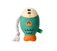 Nuyhadds Juguete masticable relleno para perros, juguete masticable relleno para perros | Puffhead Fish Juguete chirriante de peluche, juguete masticable suave - Sound Teeth Toy Interactivo y