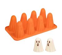 Nuyhadds Molde de silicona fantasma para chocolate, fantasmas de Halloween, molde de silicona para decoración de Halloween, molde de silicona para café, restaurante, cocina