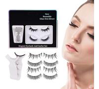 Nuyhadds Pestañas postizas magnéticas, 2 pares de pestañas postizas naturales, sin pegamento, magnéticas, para hermana, hija, novia, casa, viajes, niñas, principiantes, belleza
