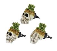 Nuyhadds Pinzas de ventilación de coche esqueleto, pinzas de ventilación de coche con forma de calavera, ambientador de coche con imagen "No escuches, no ves, no digas", difusor de de