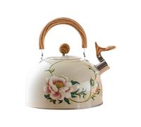 Nuyhadds Tapa de estufa de té floral, floral hervidor de té, Kettle de cocina, 3L Floral Whistling Water Tapot with Many for Stove Top Home Kitchen Christmas Año Nuevo