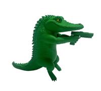 Nuyhgtr Alligator Figurine - 3D Printed Articulated Animal, Flexible Table Decor with Realistic Scale Texture, Modern Sculpture, Fidget Desks Toy, Aesthetic Showcase Piece for Home Living Room
