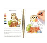 Nuyhgtr Animal Watercolor Workbook - Kids Painting Supplies, Art Practice Book with Creative Exercises, Watercolor Kit with Step by Step Guides, Art Accessory, Paper for Adults Artists Students