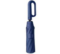 Nuyhgtr Automatic Plegable Paraguas Windproof Umbrella, Lightweight Portable Paraguas with Carabiner Handle, Compact Auto Open & Close Travel for Outdoor Rain or Sun Protection, azul marino, Se