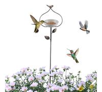 Nuyhgtr Baño para Aves De Jardín Metal Rústico Resistente A La Intemperie