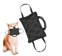 Nuyhgtr Bite Wedge for Puppies, Tug of War Toy, Non-Slip Dog Toy, Dog Chew Tug Toy, 27x20 cm, Non-Slip Design Dog Training Toy for Large Dogs, Medium Dogs, and Puppies, Black and Khaki