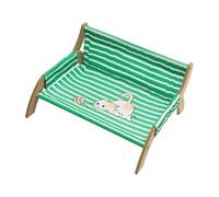 Nuyhgtr Breathable Cat Chair, Kitten Hammock Bed, Stripe Kitten Hammocks, Ideal for Soothing Rest, Multi Cats Households, Indoor Living Room, Bedroom, Balcony 21.06x18.11x11.02 Inch