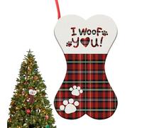 Nuyhgtr Calcetín de Navidad para Perro - Medias Para Decorar Con Golosinas Con Huella De Pata | Portabones Y Bocadillos - Para Niñas Niños Niños Niños Escolar Invierno Regalos De Vacaciones