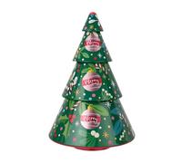 Nuyhgtr Candy Jar for Christmas, Christmas Cookie Jar, Holiday Baking Storage, Christmas Tin Bowl, Decorative Food Containers, Reutilizable Cookie Containers for Christmas Party Favors and Treats