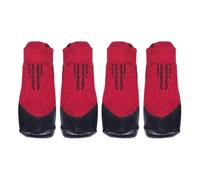 Nuyhgtr Canine Grip Hosiery - Four Pack Non-Slip Footwear, Miniature Sizing with Cinch, Breathable Cotton Knit, Friction Enhanced Sole, Protective Gear for Hardwood Floors and Senior Animal Safety