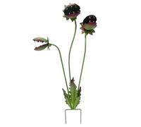 Nuyhgtr Carnivorous Plant Garden Stakes - Whimsical Metal Yard Art, 25in Size with Ground Prong, Weatherproof Iron, Decorative Outdoor Sculpture, for Flower Beds Potted Plants and Patio Balcony