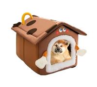 Nuyhgtr Cat Bed with Detachable Cover, Folding Pet Bed for Travel, Plush Pet Cave for Dogs, Warm Plush Cat Bed, Pet Sleeping Bag for Cats, Adjustable Cat Bed Cave, Cozy Dog Bed with Hood,